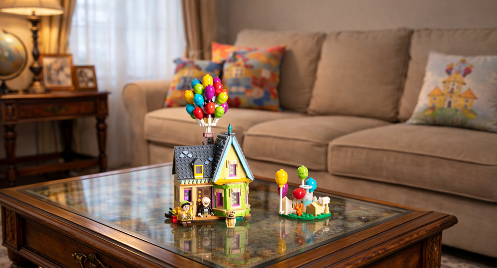 Nostalgia que ganha forma ao montar a casa de Up