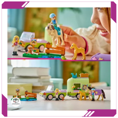 Conjunto de trailers LEGO® Friends para cavalos e potros 42695