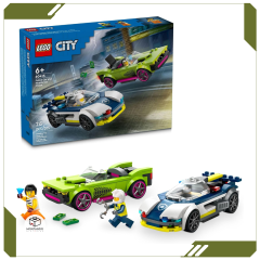 LEGO Set City Police 60415 Perseguição de Carro da Polícia a Muscle 213 peças